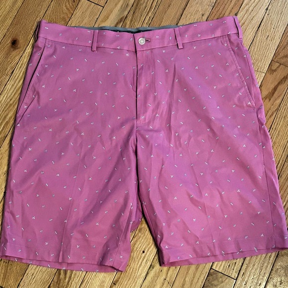 Walter Hagen 11 Performance Golf Shorts Size 36 Mens Pink Salmon Casual - Picture 1 of 2